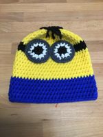 Minion Mütze handgehäkelt, neu! Kopfumfang etwa 46cm
