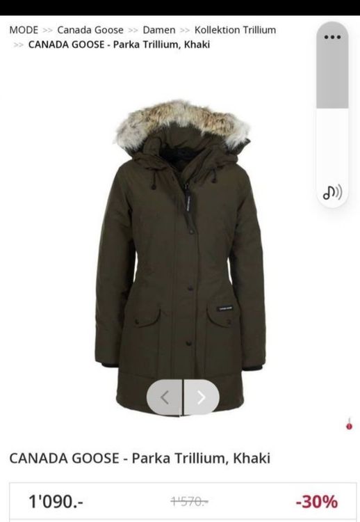 CANADA GOOSE LADIES TRILLIUM PARKA KHAKI L/G | Kaufen auf Ricardo
