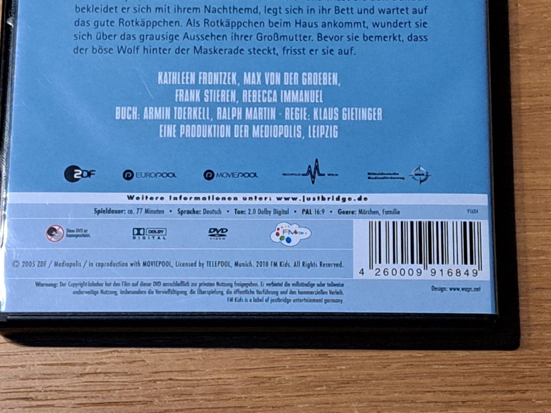 Tutti i DVDs: DVD Rotkäppchen mit Kathleen Frontzek aus 2005 – Nuovo (secondo la descrizione) da Unterseen venduto da Kanica 3