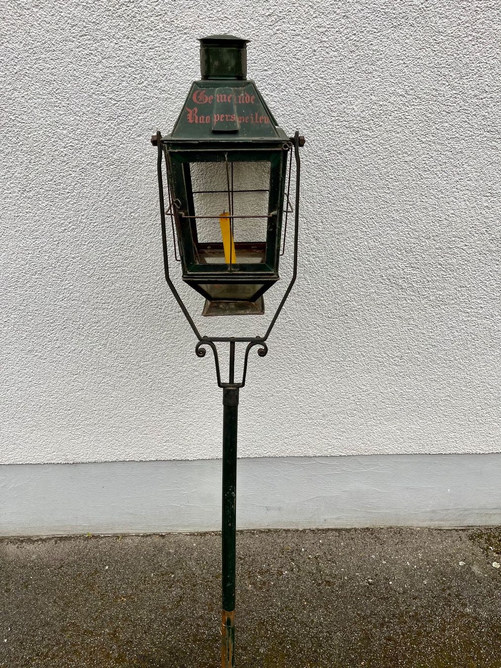Lampen: Antike Laterne "Gemeinde Raapersweilen" Museumsstück – Gebraucht aus Uster von colmo 1