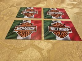 4 Stk. stylischer Luxus HD Magnete, 5X8 cm Harley D. Italy