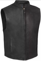 Neue Herren Weste Echt Leder