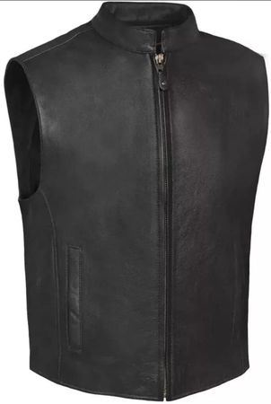 Neue Herren Weste Echt Leder