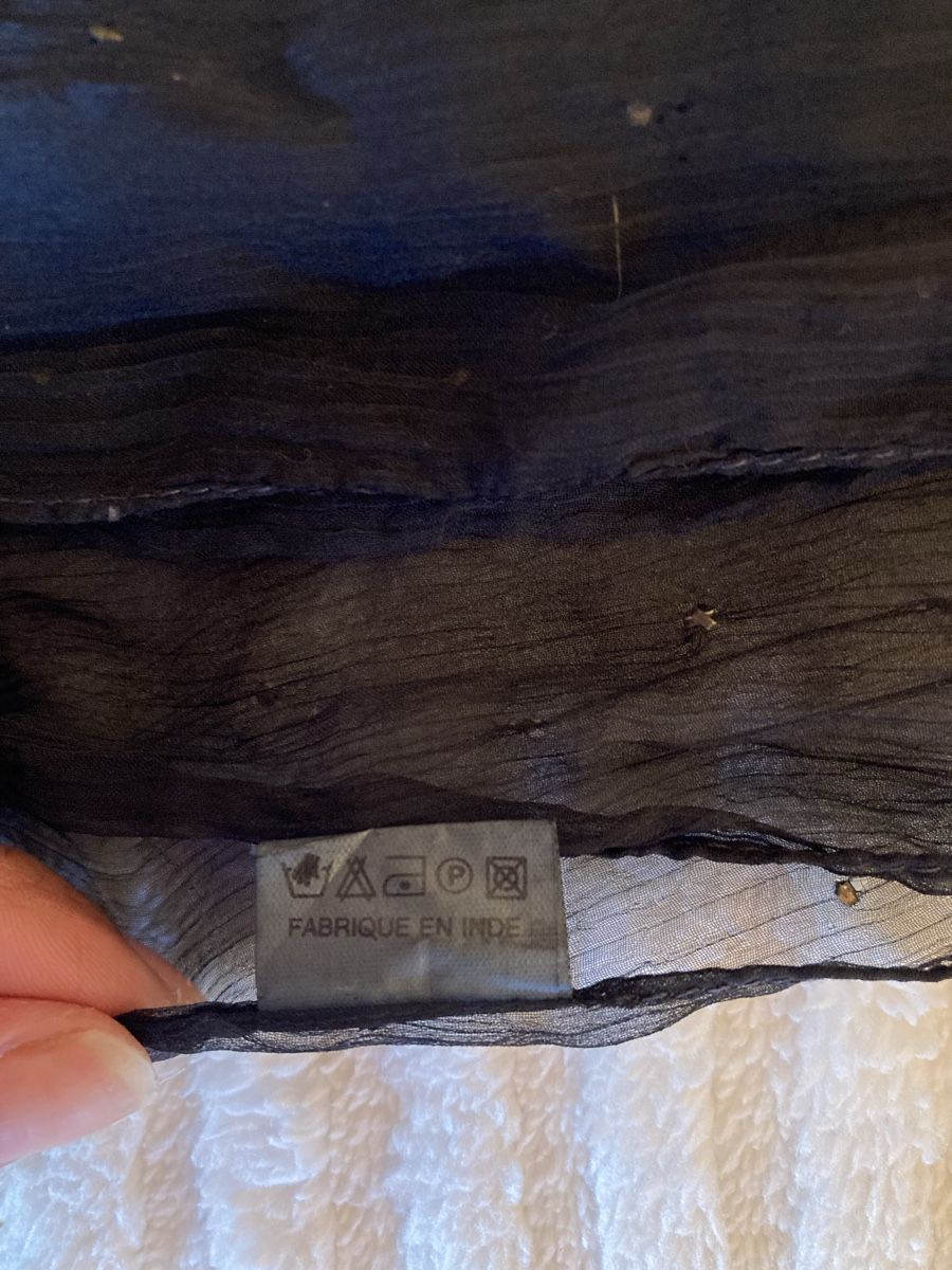 Foulard & Sciarpe: Foulard léger noir à points dorés  – Nuovo (secondo la descrizione) da Ardon venduto da hel_2sxp 1