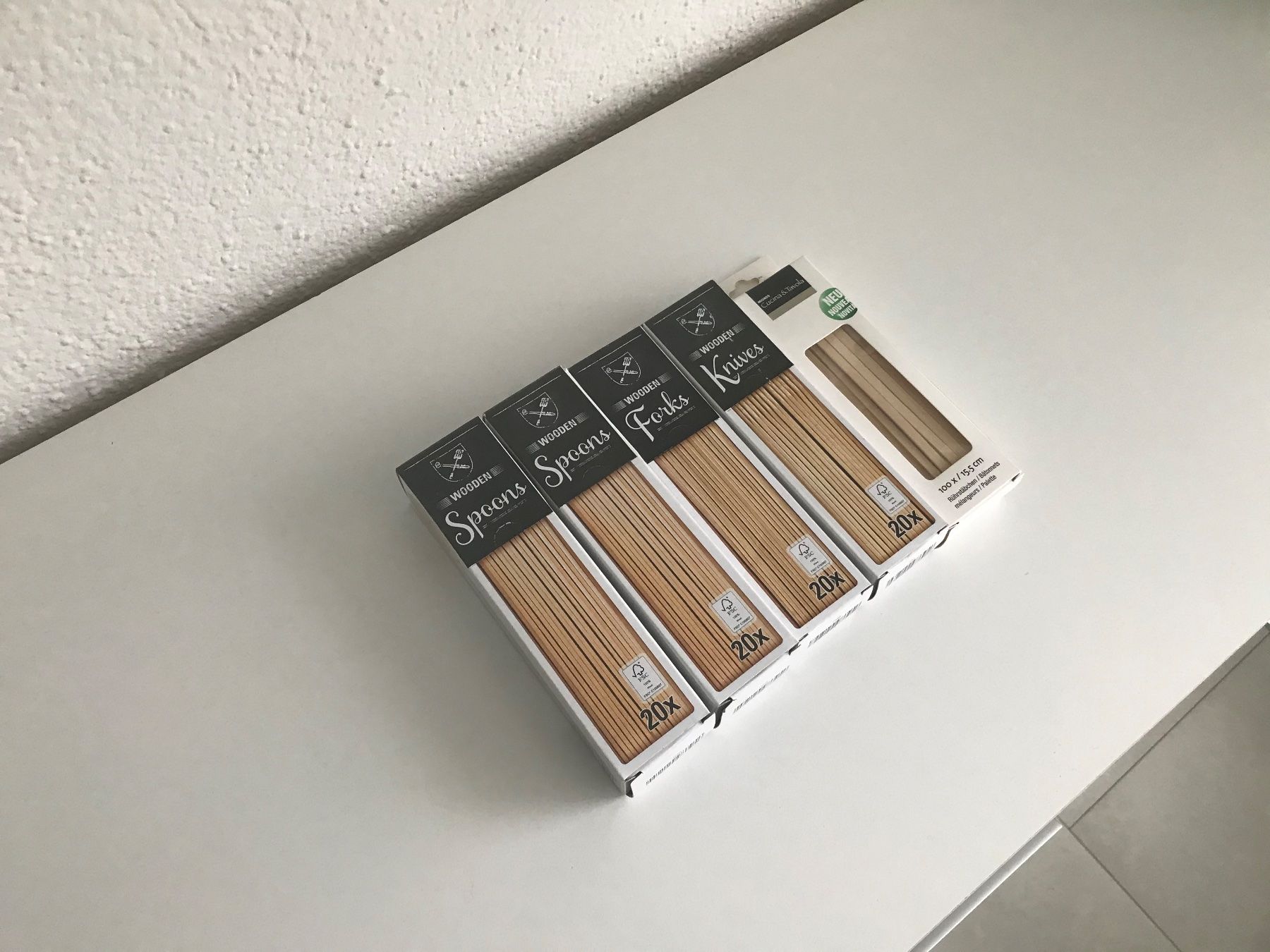 Set di posate: 180x Holz Besteck Set – Nuovo e nell'imballaggio originale da Spreitenbach venduto da Brockiland-Flohmarkt