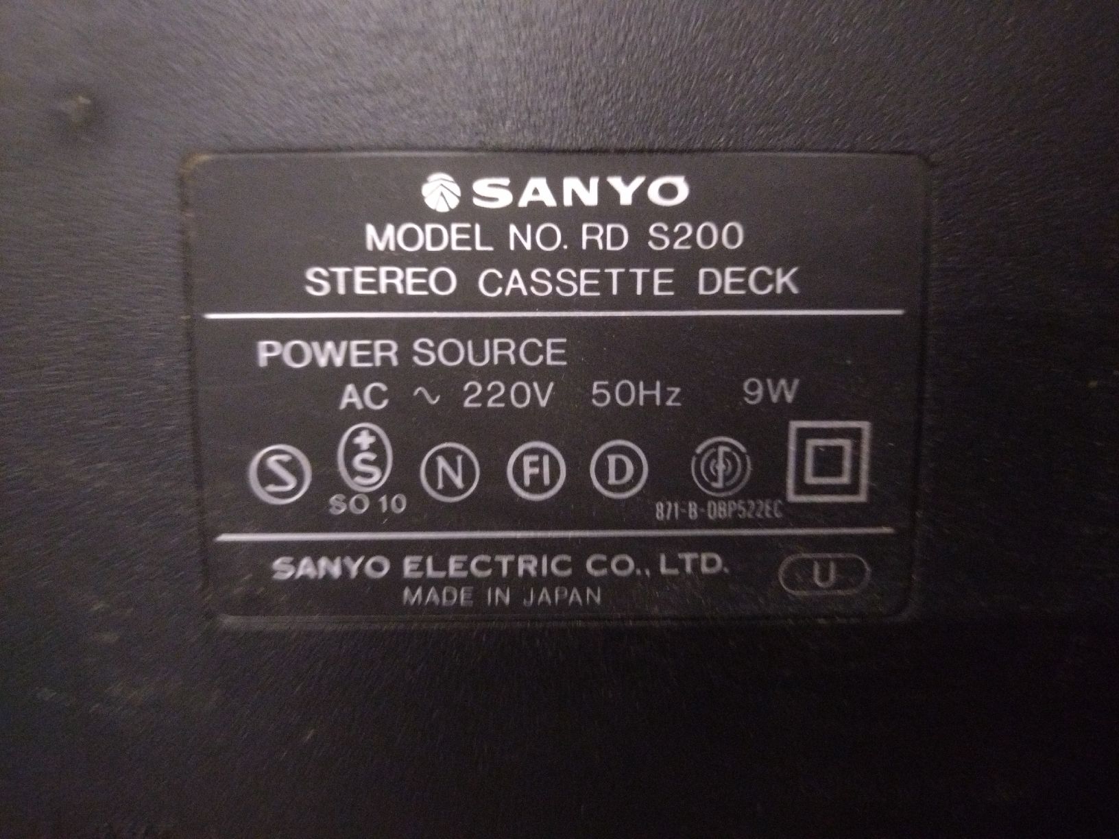 Sanyo Registratori: Sanyo RD S200 platine cassette stéréo  – Difettoso da Farvagny-le-Grand venduto da LaCaverne 4