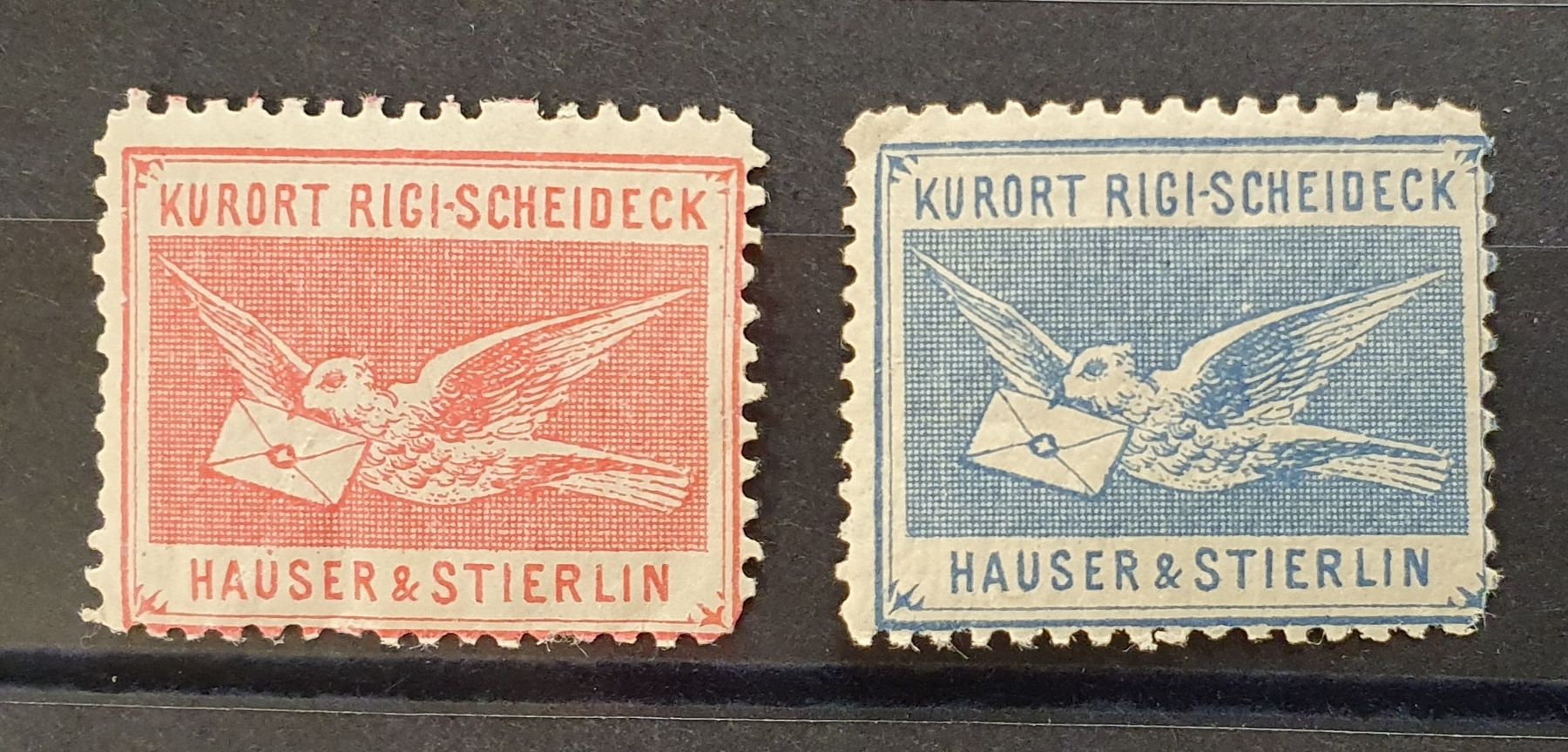Tutti i francobolli: Hotelpost - Brieftaube Rigi-Scheideck – Usato da Kreuzlingen venduto da Rschweiz1