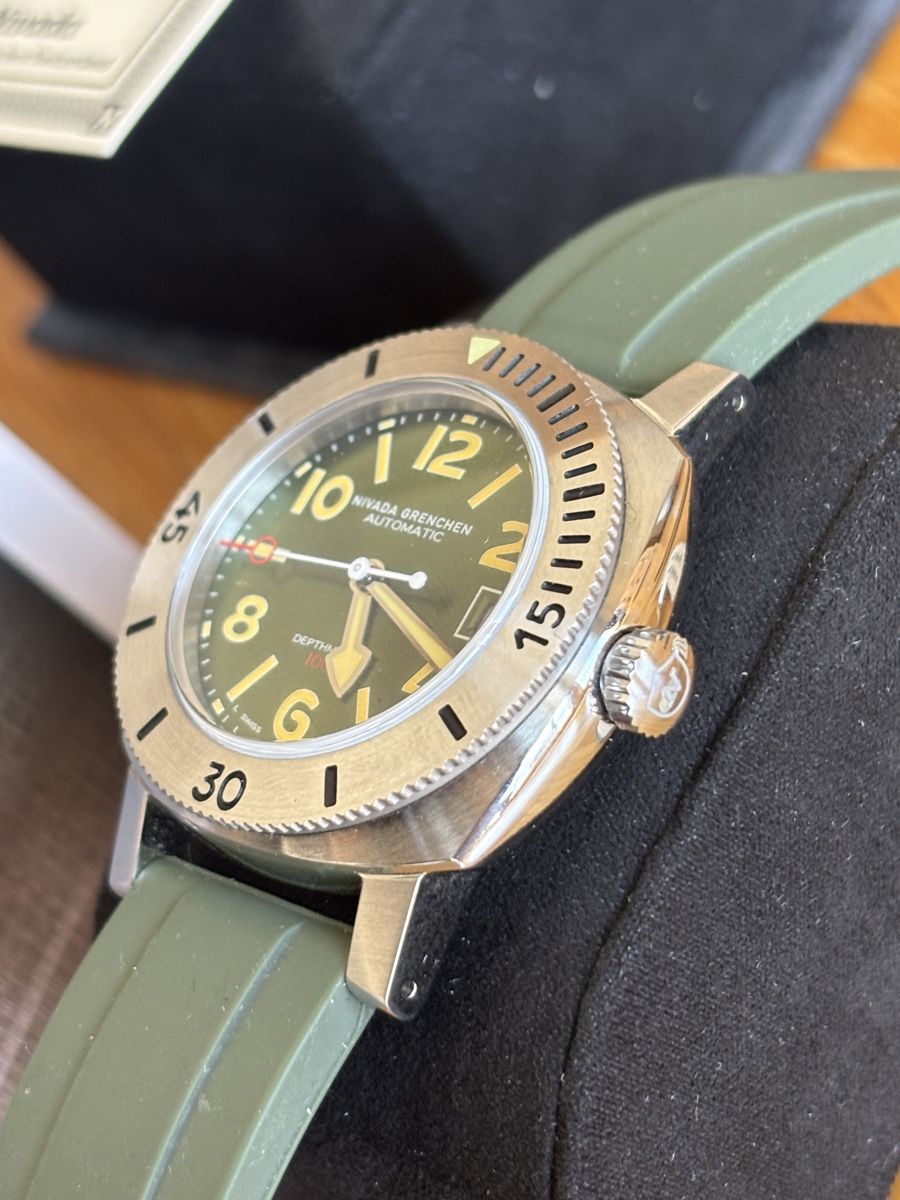 Nivada Orologi: Nivada Grenchen Uhr - Depthmaster Olive – Nuovo (secondo la descrizione) da Siebnen venduto da OGKurt 2