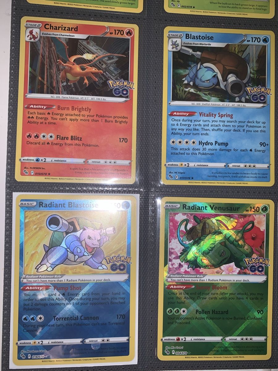 Pokémon Carte collezionabili: Charizard Go, Venusaur GO, Blastoise Go mix – Usato da Bironico venduto da ars_z6lb 3