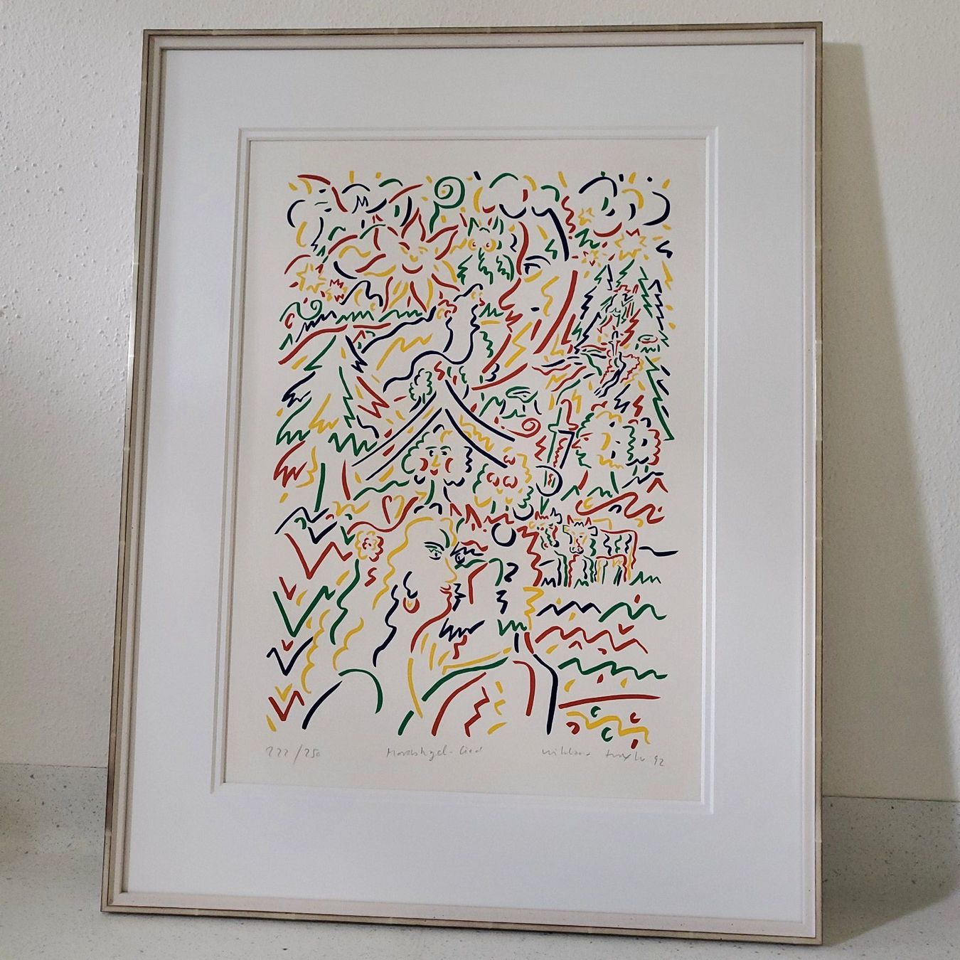 Grafica & Litografie: Niklaus Troxel, Farb-Litho, numm., handsigniert, gerahmt – Usato da Füllinsdorf venduto da havi4