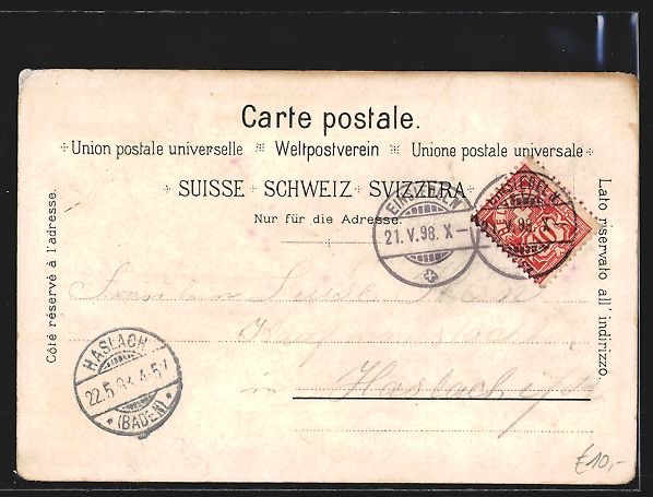 Cartes postales: Litho Einsiedeln, Kloster, Ortsansicht m – D'occasion à Berlin par bartko-reher 1