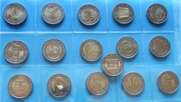 Münzen  Malta 2€ 16 Stück