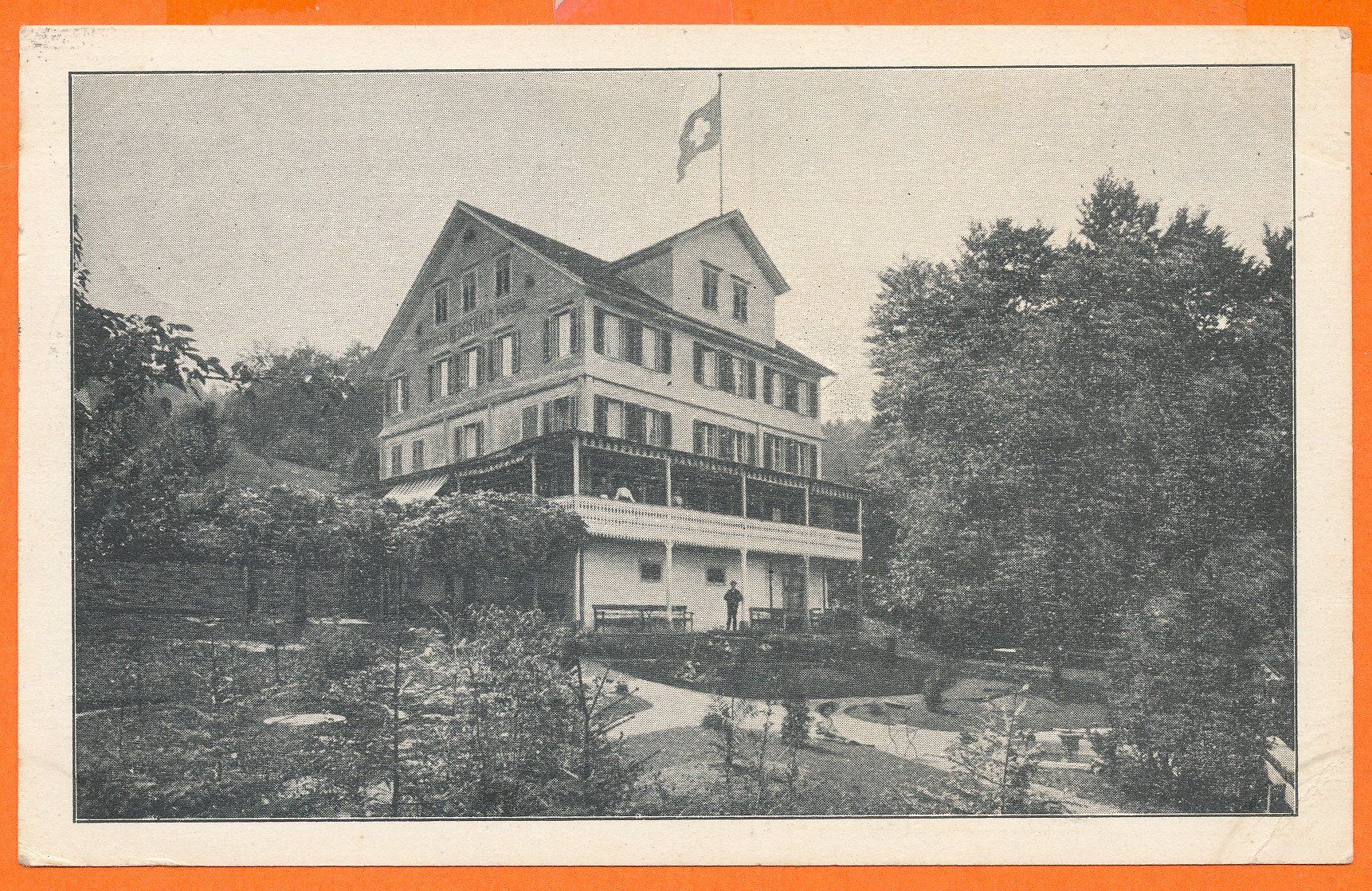 Cartoline postali: HERGISWALD / LU - Kurhaus 1920 – Usato da Liestal venduto da flohmy