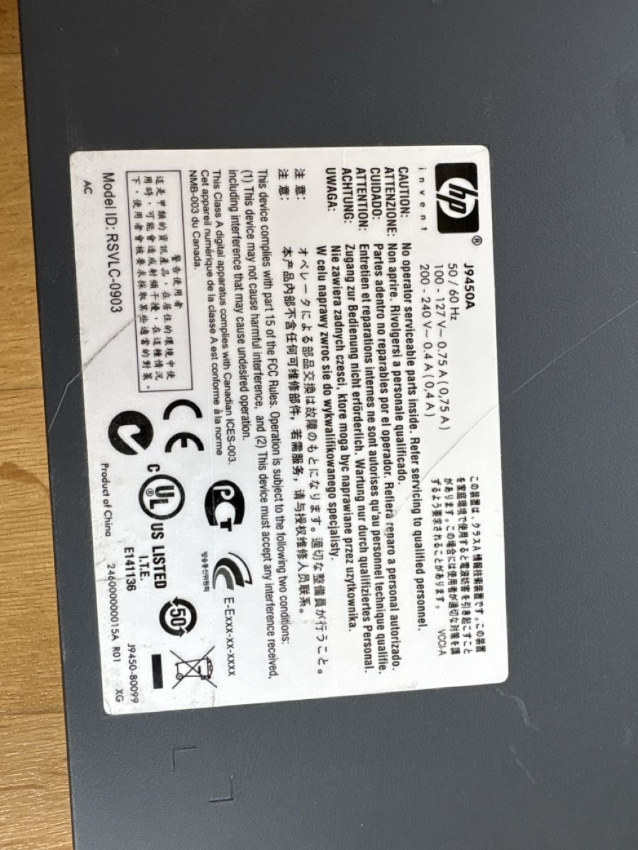 Hewlett Packard Hub & Switch: HP ProCurve 1810G-24 Switch J9450A – Usato da Zürich venduto da MiboBibo4 2