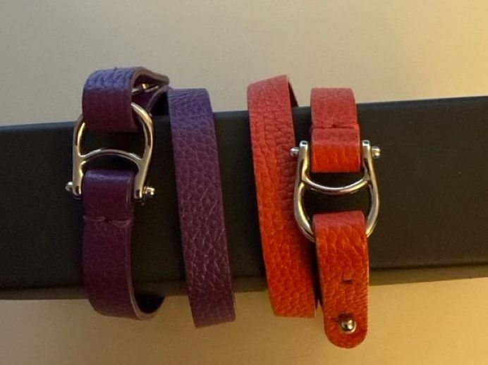 Aigner Armbänder & -reifen: Aigner Leather Bracelets, Orange & Purple, Spring Style Set – Gebraucht aus Zürich von nad_s27g