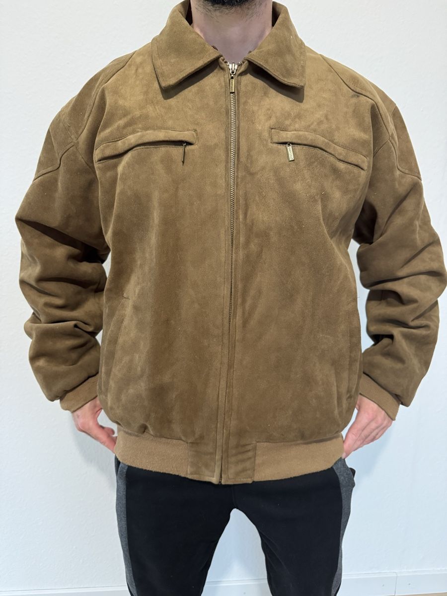 Giacche: Tan Suede Bomber Jacket – Usato da Fehraltorf venduto da mar_sy7l