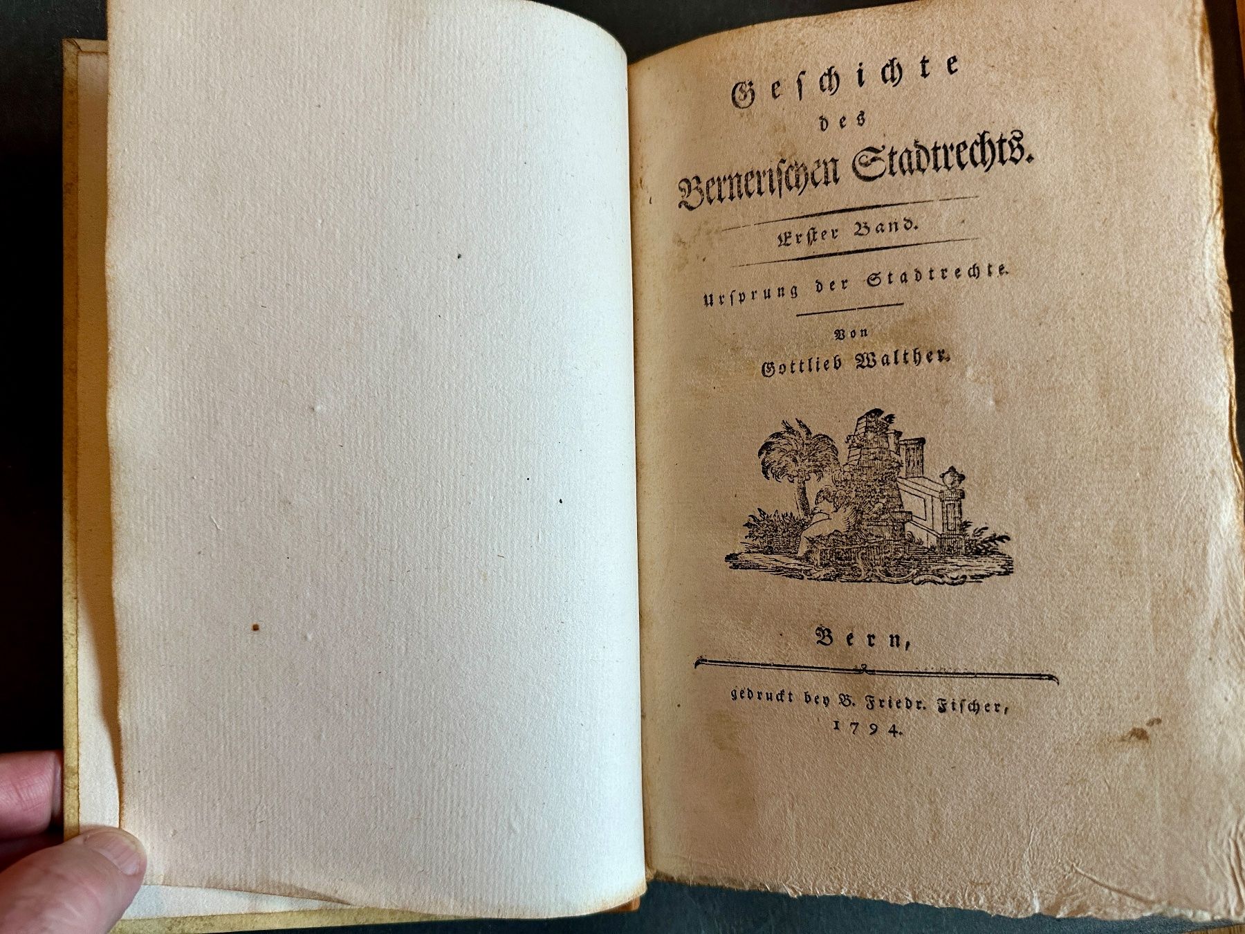 Libri: Gottlieb Walther: Geschichte des Bernerischen Stadtrechts. – Usato da Zürich venduto da allp 2