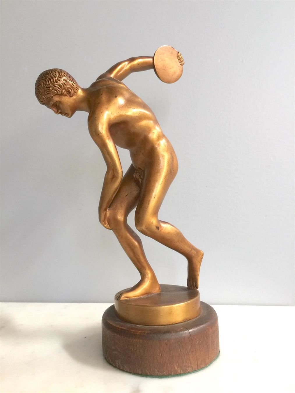 Sculture & Statue: F0030 Figur "Diskobolus" Diskuswerfer Bronze Art Deco ~1940 – Usato da Horgen venduto da Louis_xv 2