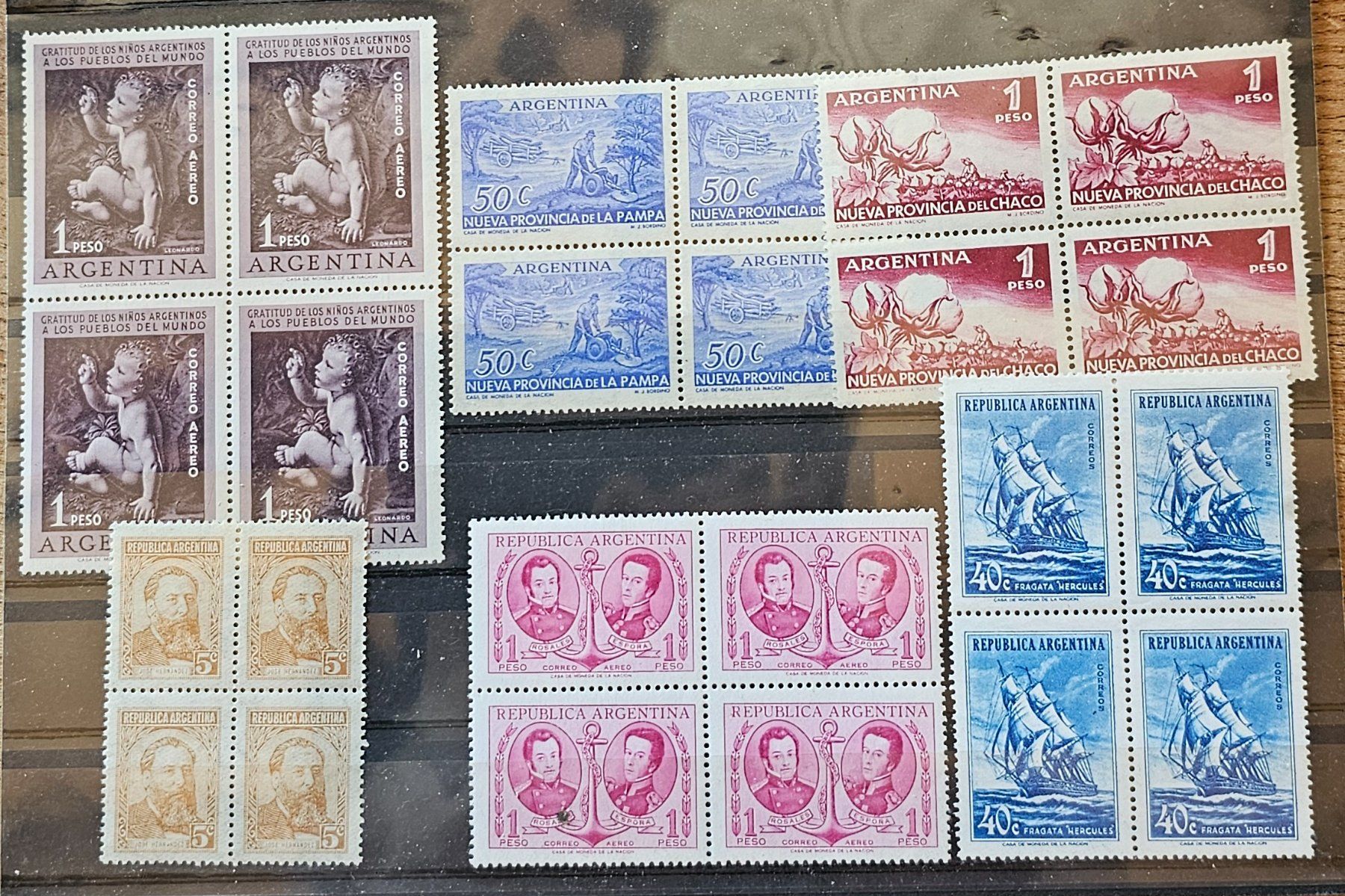 Tous les timbres: ARGENTINIEN - 4er-Bl. ** – Neuf (Voir description) à Les Valettes par Nuba1