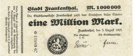 Frankenthal 1 Mil.Mark +Stempel Druck 03.08.1923 SS++-VZ