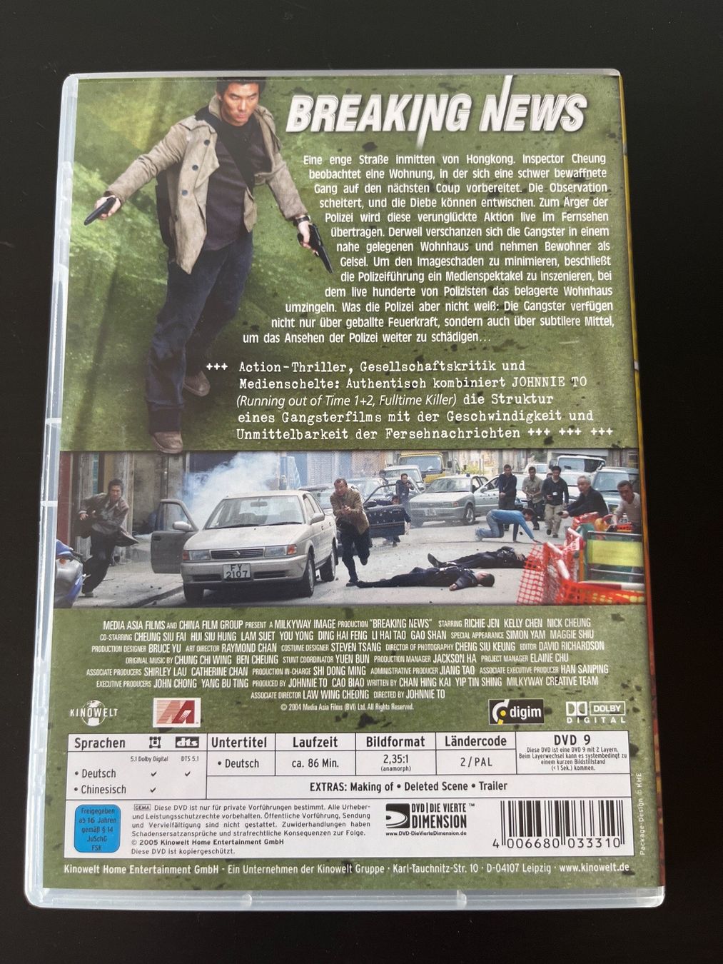 Tutti i DVDs: DVD - Johnnie To's Breaking News – Usato da Luzern venduto da Jiggy_8898 1