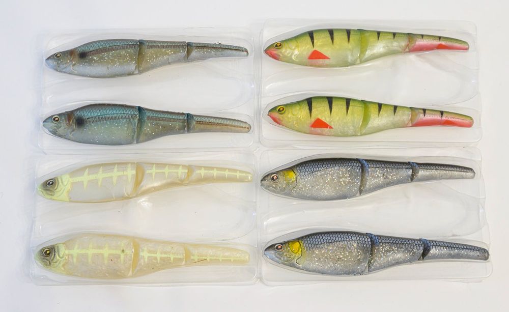 Fishup Lot De 8 Leurres En Caoutchouc Pour Truite - 6,1 Cm, Vert Citrouille/Marron/Rouge/Violet, Souples Et Réalistes