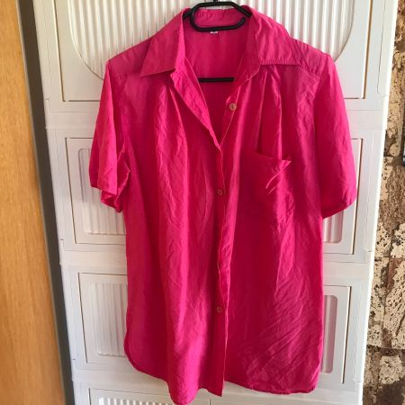 Pinke Bluse, Gr. L - Sommerlich & leicht, Top Zustand!