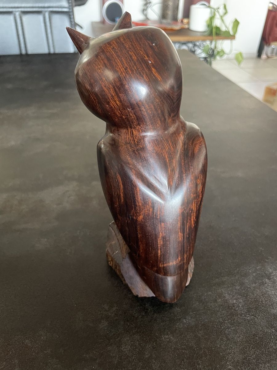 Skulpturen & Statuen: Ancienne Sculpture Chouette Bois Massif – Gebraucht aus Vallamand von Bricbracbroc82 4