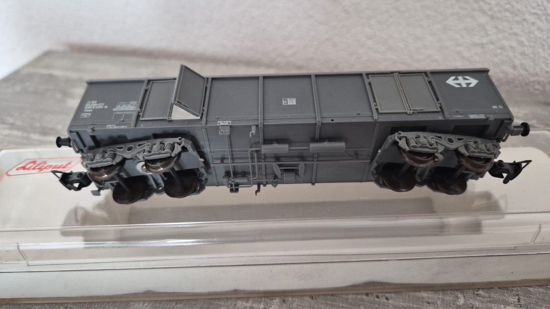 Fleischmann Modelleisenbahnen: 1 x Liliput H0 SBB CFF Hochbordwagen 244 50 Eaos, top in OVP – Neu (gemäss Beschreibung) aus Dielsdorf von Haesi0 5