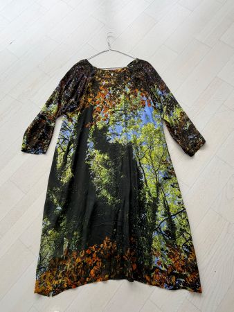 Buntes Seidenkleid Marke „High „ Grösse 38
