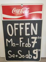 Original Coca-Cola Menü Tafel/Kreidetafel - Sammlerstück