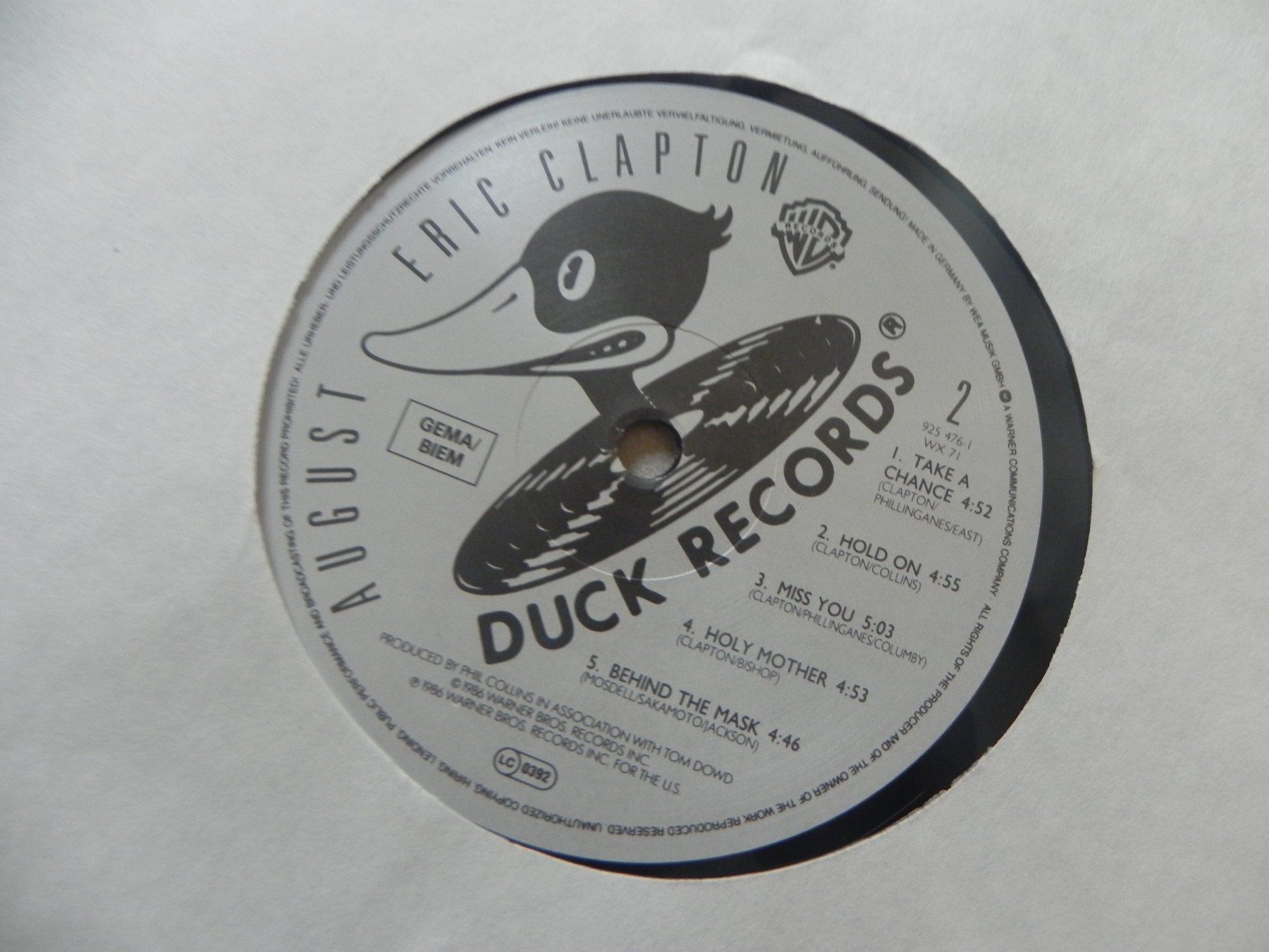 Dischi in vinile: LP brit. Blues Rock Eric Clapton 1986 August – Usato da Siebnen venduto da krimsie 5