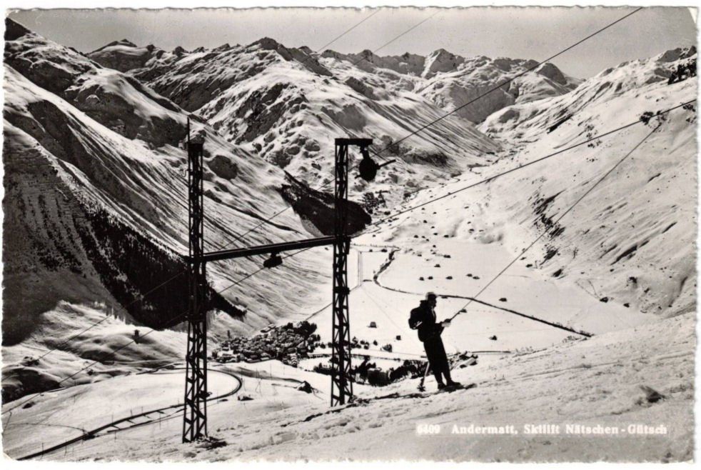 Cartoline postali: Andermatt - Skilift Nätschen – Usato da Binningen venduto da Mountainrider