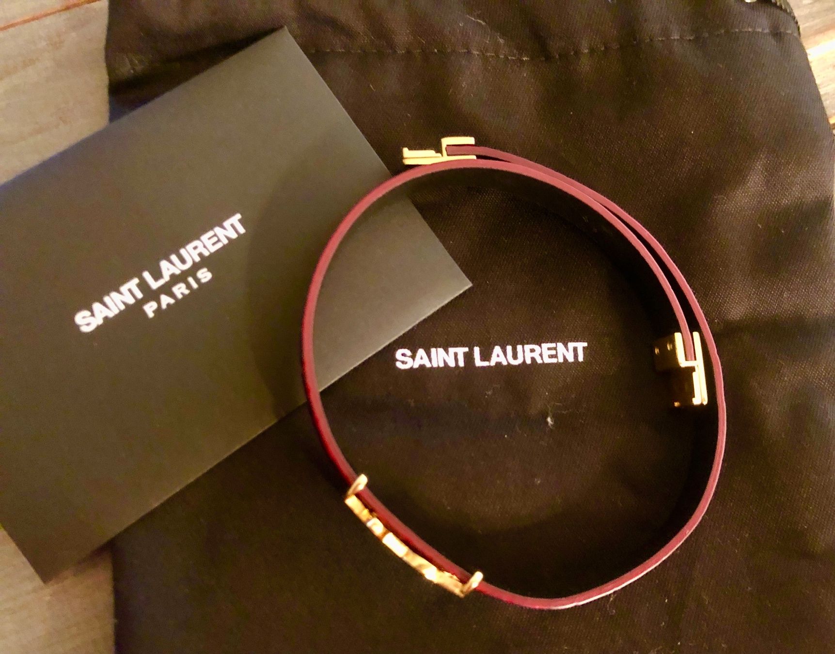 Saint Laurent Bracciali & Braccialetti: NEU YVES SAINT LAURENT  Lederarmband – Nuovo e nell'imballaggio originale da Zurich venduto da MX1000