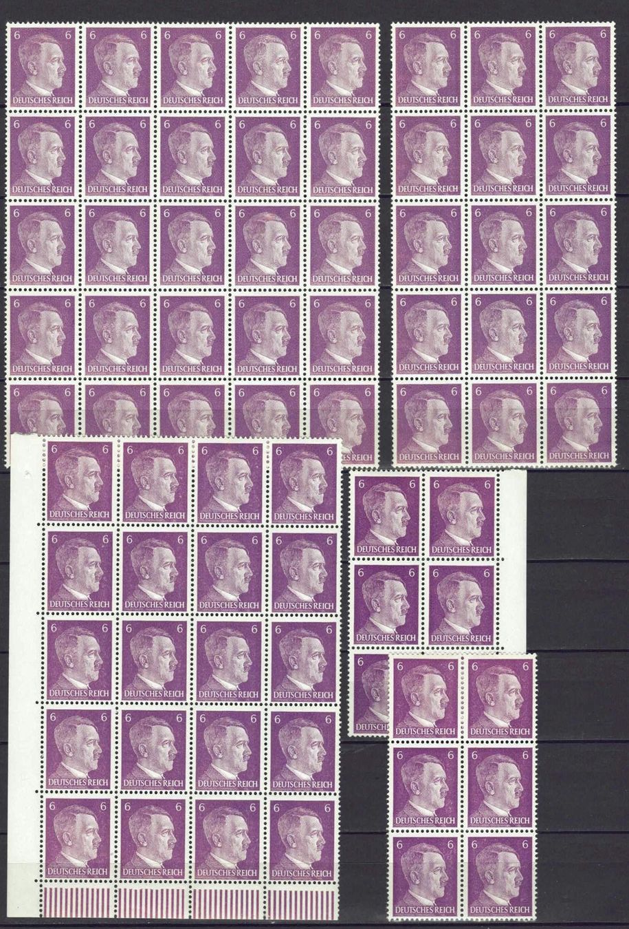 Tutti i francobolli: DR Adolf Hitler Bogen und Bogenteile postfr** – Usato da Basel venduto da Pfefferschootte 2