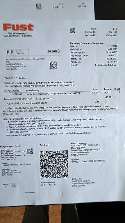Geschirrspüler: Geschirrspüler Electrolux GA558 iF WE – Gebraucht aus Zürich von bar_stg7 2