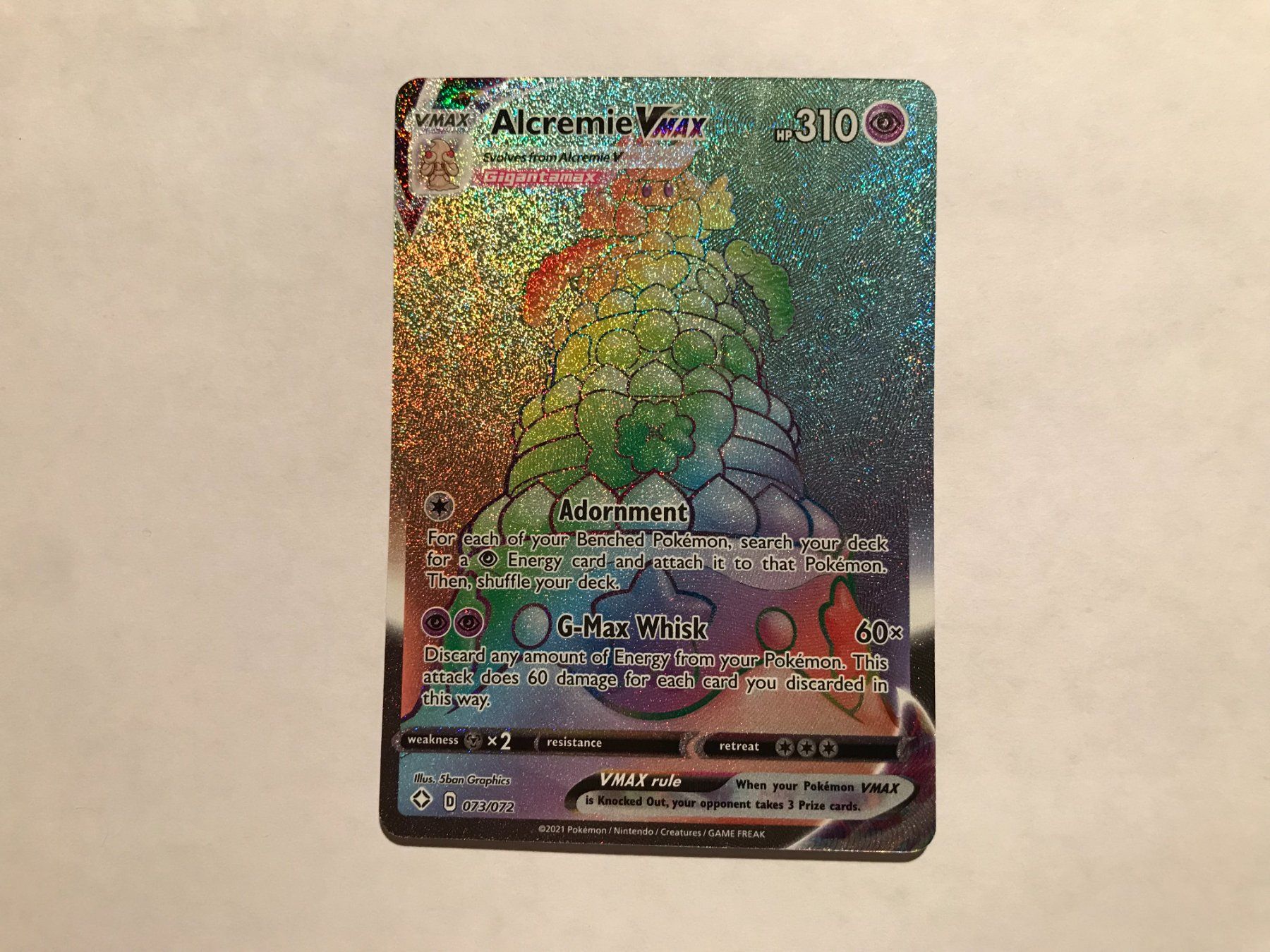 Pokémon Carte collezionabili: Alcremie Vmax Rainbow Shining Fates EN – Usato da Hagendorn venduto da Pokecollectorch 1