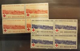 3625) 240-41, 75 Jahre Rotes Kreuz postfrisch im 4-Block