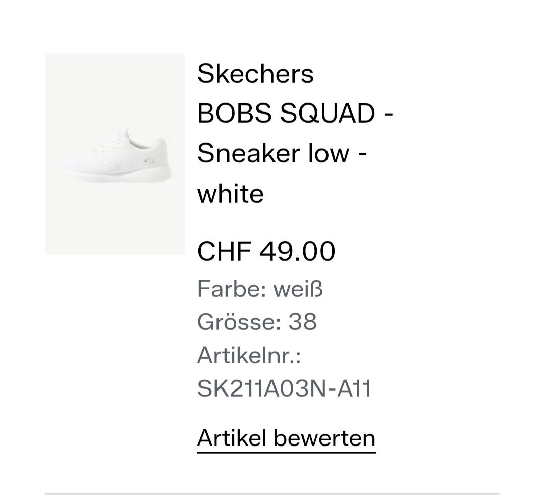 Skechers Scarpe da donna: Skechers BOBS SQUAD - Sneaker low - white Grösse 38 – Nuovo e nell'imballaggio originale da Aedermannsdorf venduto da DaniB81 6
