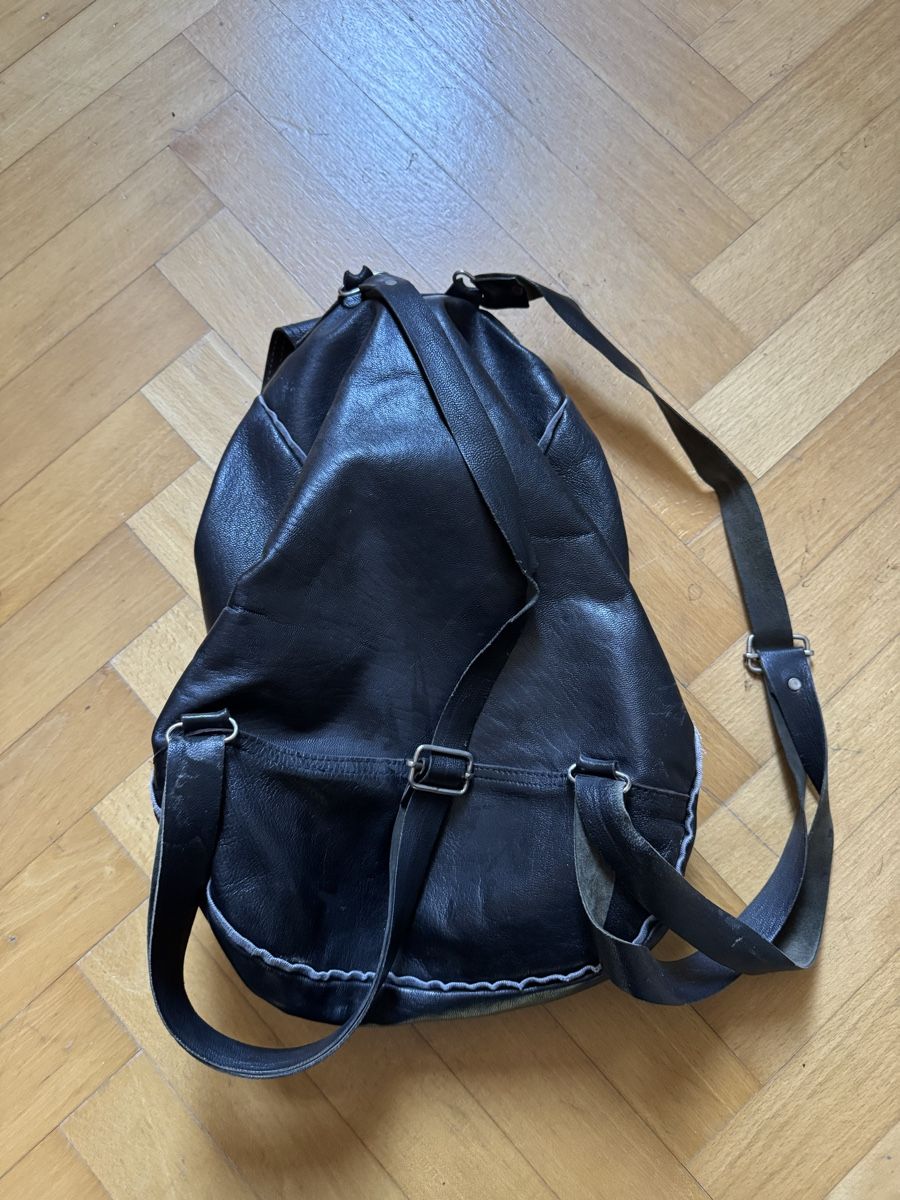 Rucksäcke: Rucksack Leder schwarz gebraucht – Gebraucht aus Luzern von RoRoFriday 3