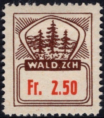 Tutti i francobolli: 2.50 Fr. Fiskalmarke der Gemeinde WALD – Usato da Eglisau venduto da Chperfins