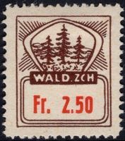 2.50 Fr. Fiskalmarke der Gemeinde WALD