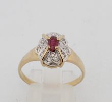 ✨ Elegant 18K Gold Ruby & Diamond Ring for Sale ✨ Size 61