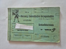 Schiessebuchlein Oberaarg. Landesschiessen Luzern 1938