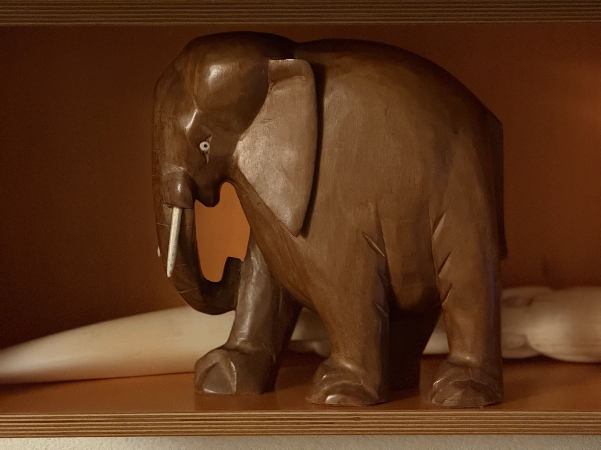 Sculture & Statue: Handgeschnitzter Holz-Elefant - Einzigartiges Sammlerstück – Usato da horgenberg venduto da Fredi63 6