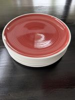 8 grosse Teller Villeroy&Boch (rot / grau)