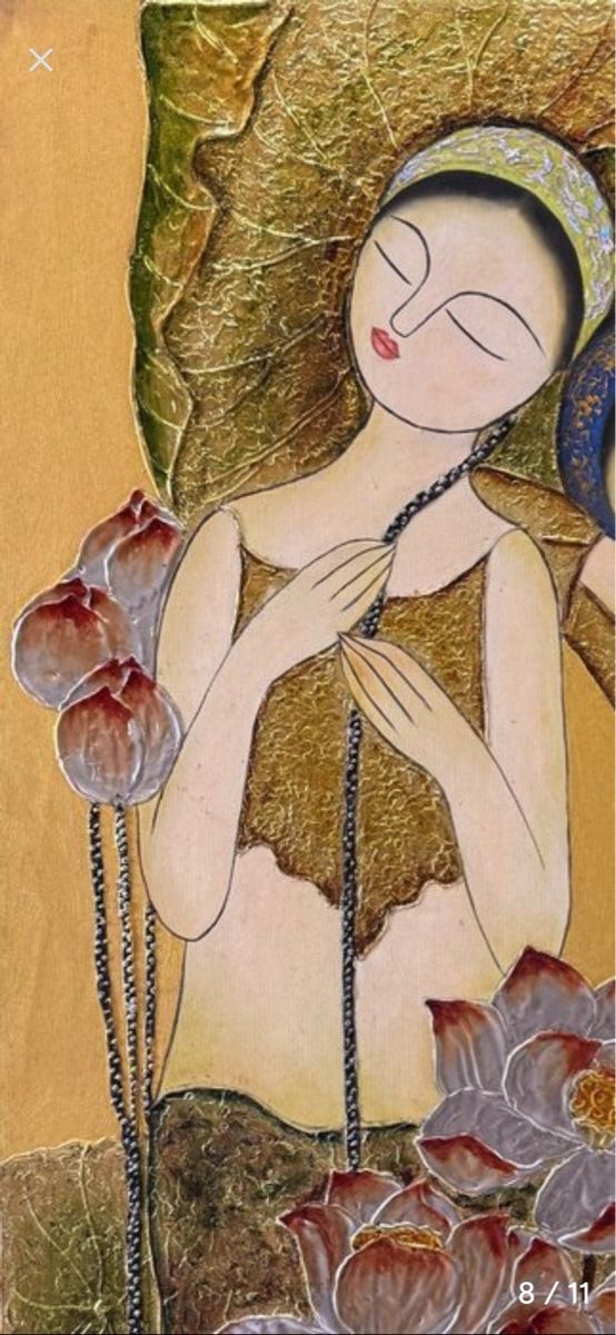 Gemälde: Chants de Lotus - Original Gemälde – Neu und originalverpackt aus Buchrain von Mr.Kim 1