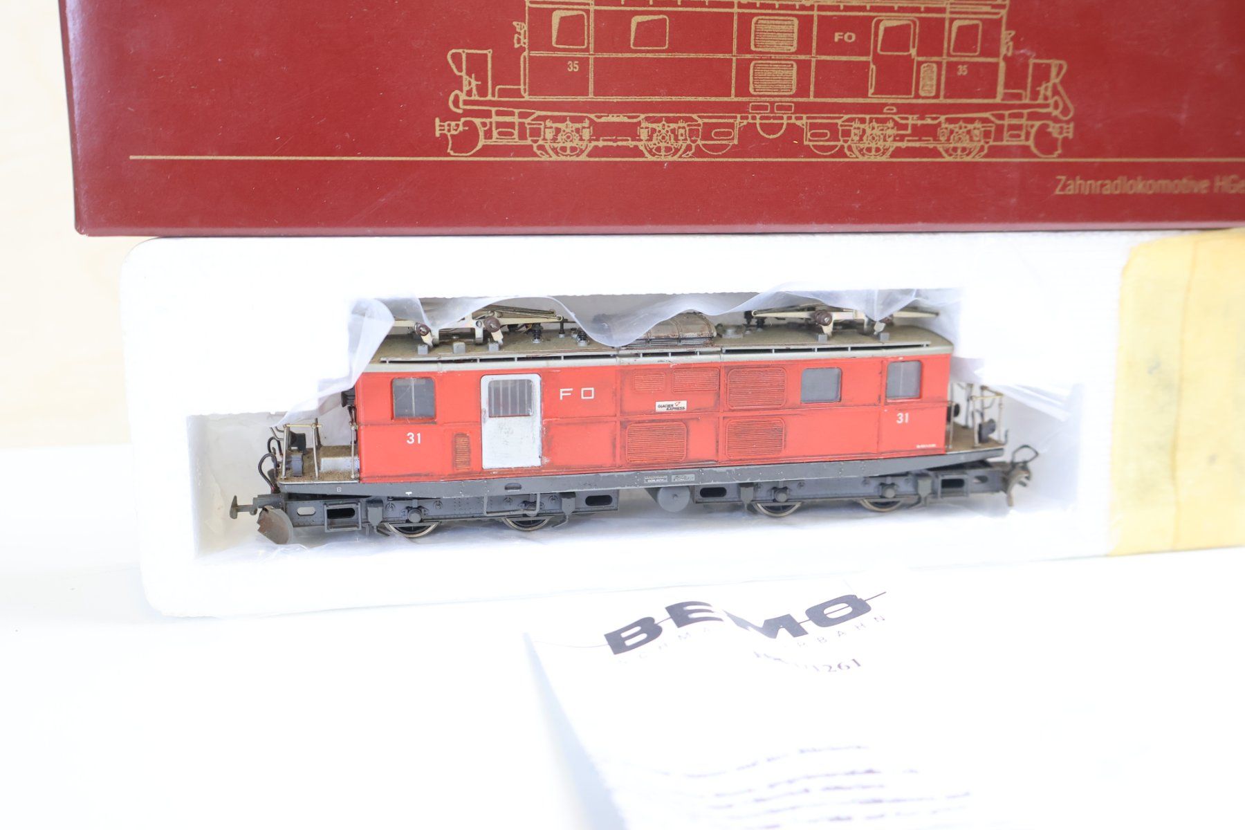 Bemo Modellini di ferrovie: BEMO FO E-Lok HGe 4/4 "Dummy" - H0m 1261 201 – Usato da Winterthur venduto da Monstera 1