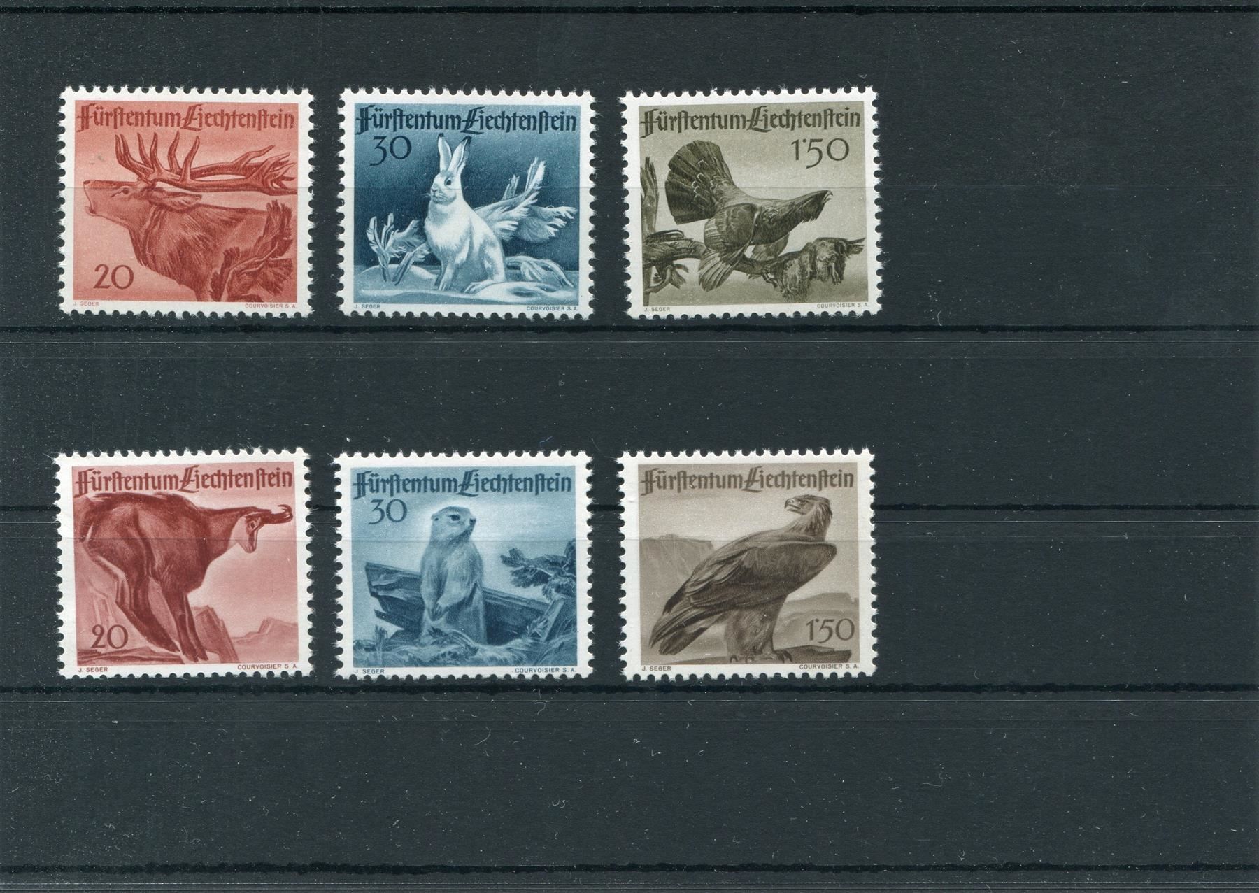 Tutti i francobolli: FL 1946/7 Nr. 210 - 215 postfrisch – Usato da Winterthur venduto da Kyoung