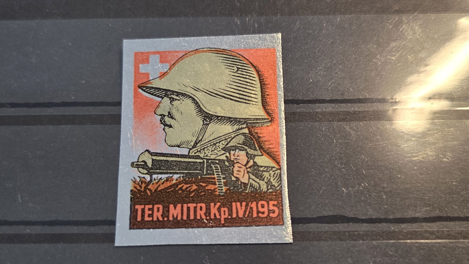 Alle Briefmarken: Ter.Mitr. Kp IV/195 Silberpapier Wit 417 – Gebraucht aus Arni AG von Moth68